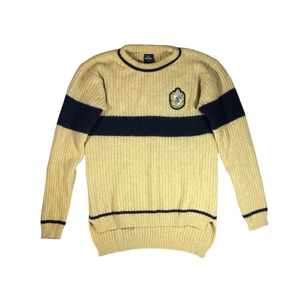 Harry Potter Wizarding World HufflePuff Wool Quidditch Sweater - L